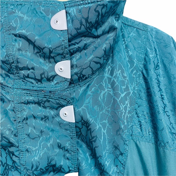 Vintage '80s Kaelin Ski Snuggler in Teal Green with Pockets/Draw Cords/Snaps - Picture 6 of 10